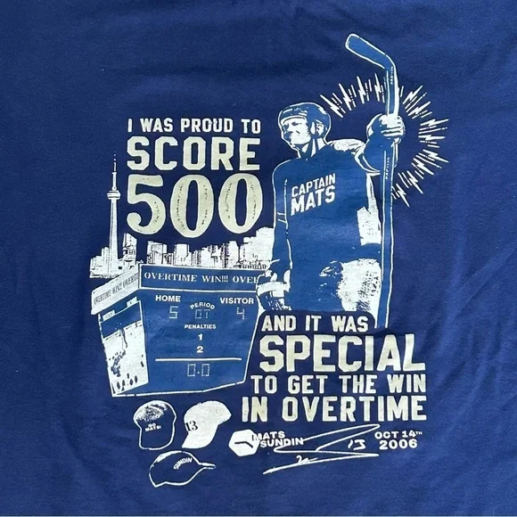 Molson Canadian The Alumni Mats Sudin 13 Graphic Tee Size Large - Picture 3 of 9